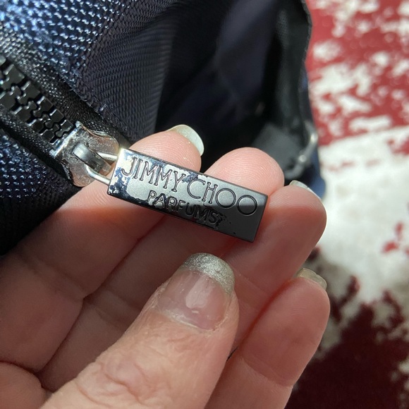 Jimmy Choo Parfume Duffel Bag. Navy Blue With Black Handles and Strap - Picture 3 of 12